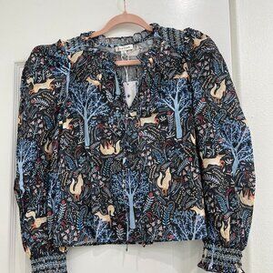 Stellah Forest Fox Blouse - NWT - Size Small